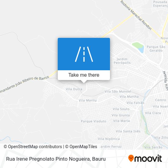 Rua Irene Pregnolato Pinto Nogueira map
