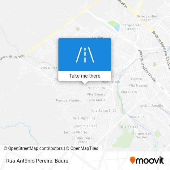 Rua Antônio Pereira map