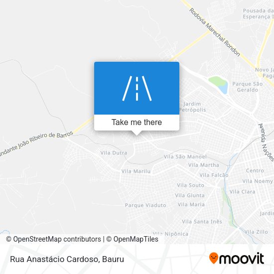 Rua Anastácio Cardoso map