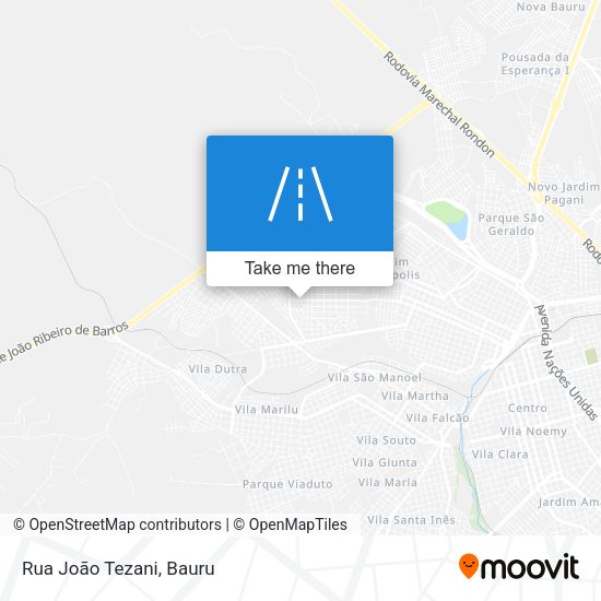 Rua João Tezani map