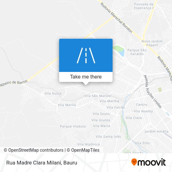 Rua Madre Clara Milani map