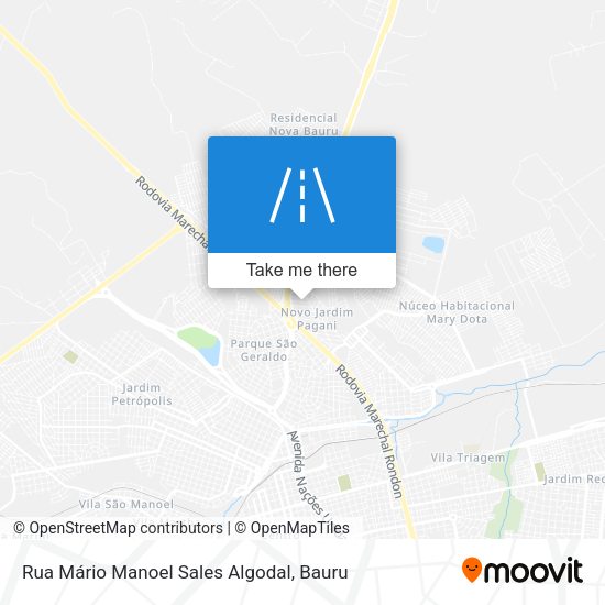 Rua Mário Manoel Sales Algodal map