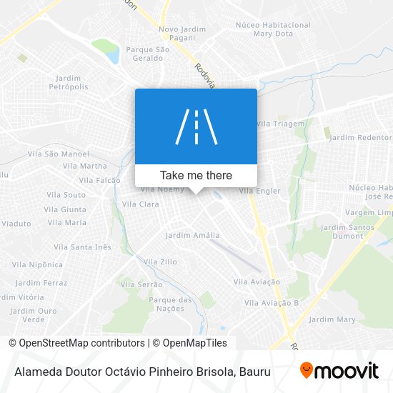 Alameda Doutor Octávio Pinheiro Brisola map