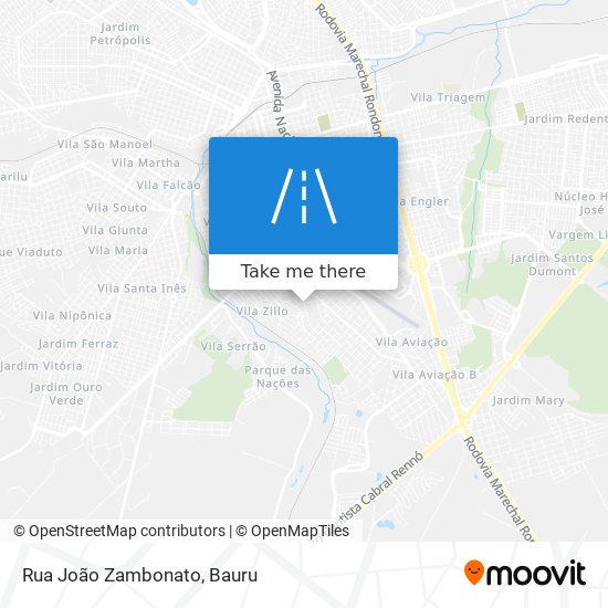 Rua João Zambonato map