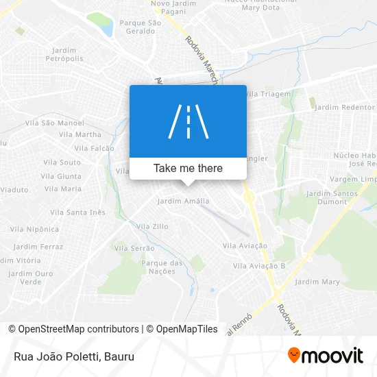 Rua João Poletti map