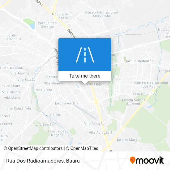 Rua Dos Radioamadores map
