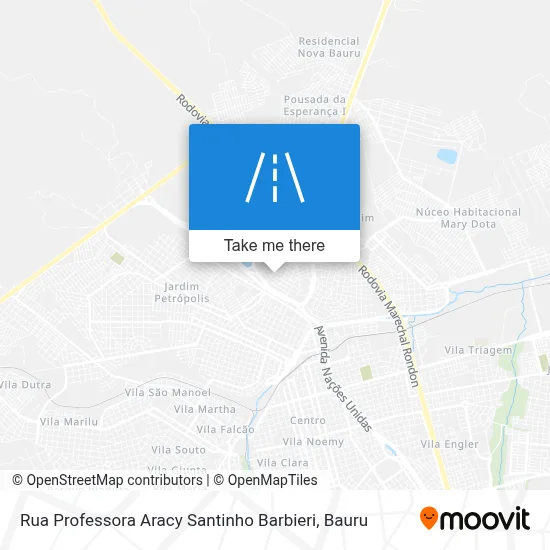Rua Professora Aracy Santinho Barbieri map