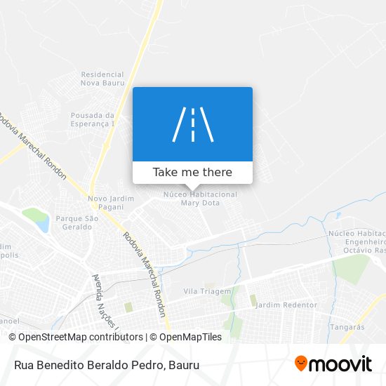 Mapa Rua Benedito Beraldo Pedro