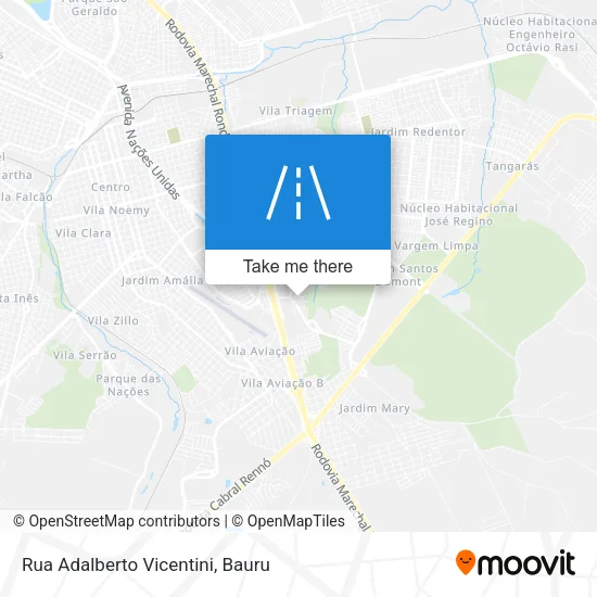 Rua Adalberto Vicentini map