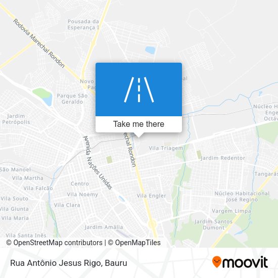 Rua Antônio Jesus Rigo map