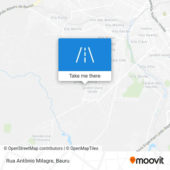Rua Antônio Milagre map