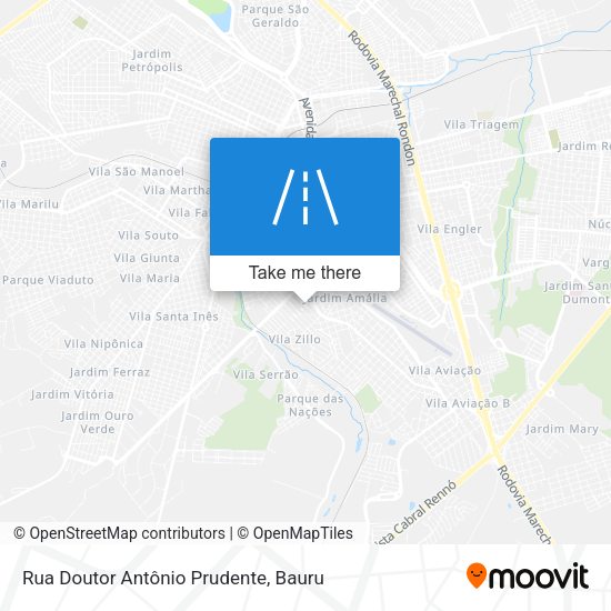 Rua Doutor Antônio Prudente map