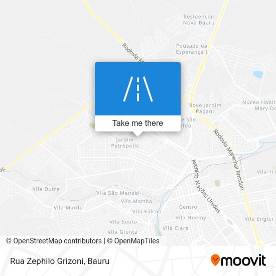 Rua Zephilo Grizoni map