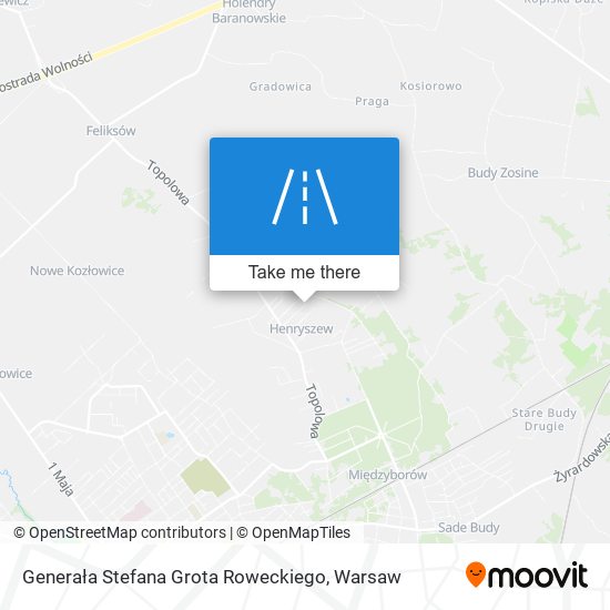 Generała Stefana Grota Roweckiego map