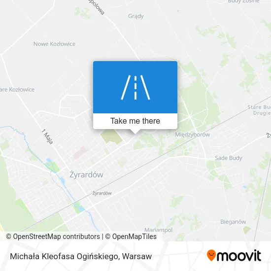 Карта Michała Kleofasa Ogińskiego
