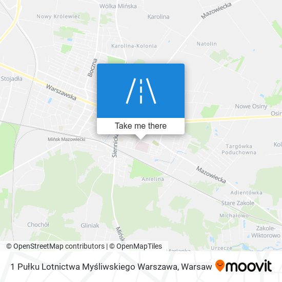 1 Pułku Lotnictwa Myśliwskiego Warszawa map