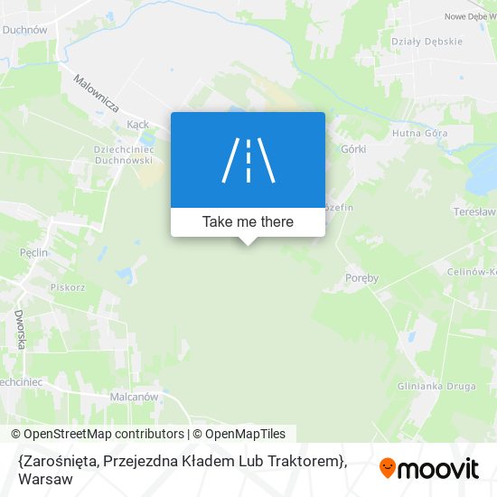 {Zarośnięta, Przejezdna Kładem Lub Traktorem} map