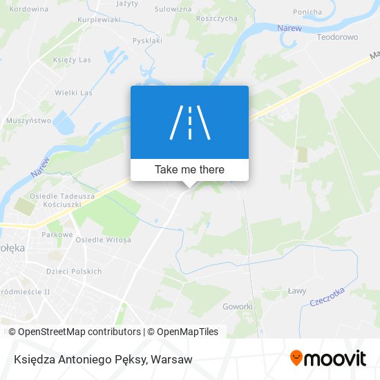 Księdza Antoniego Pęksy map