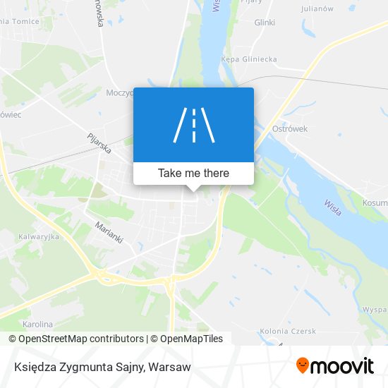 Księdza Zygmunta Sajny map