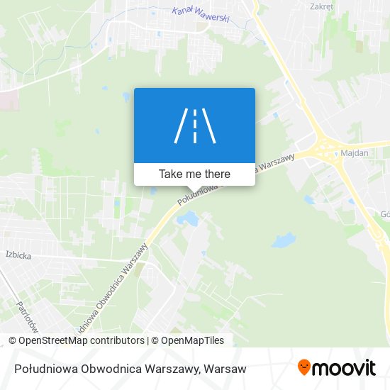 Południowa Obwodnica Warszawy map