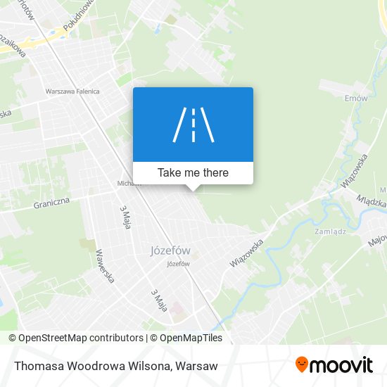 Thomasa Woodrowa Wilsona map