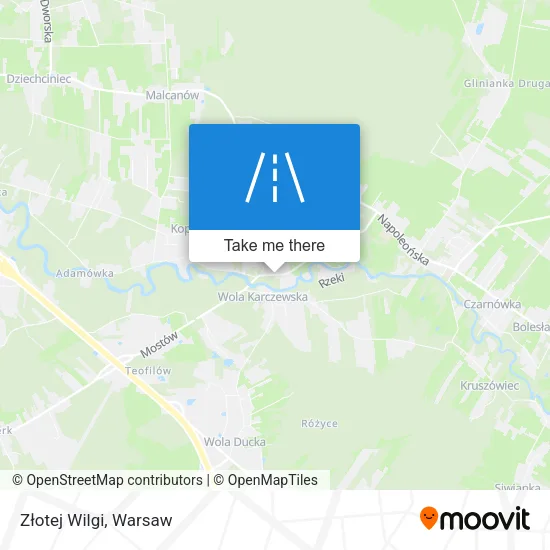Карта Złotej Wilgi