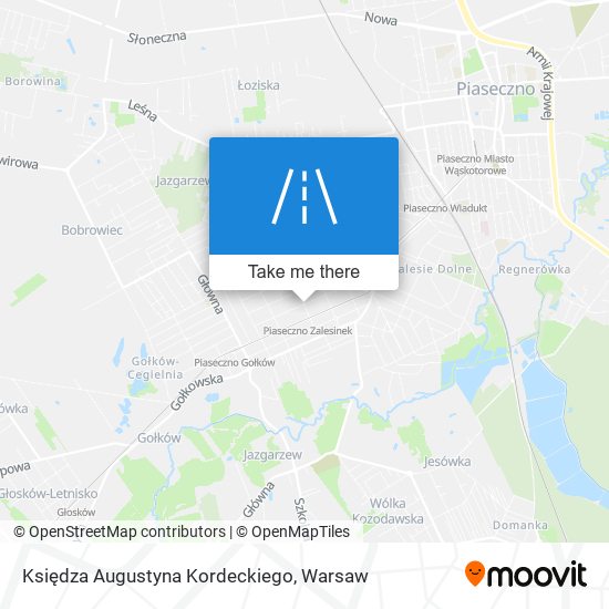 Księdza Augustyna Kordeckiego map