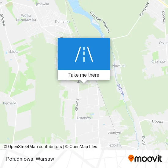 Карта Południowa