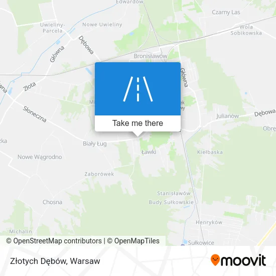 Карта Złotych Dębów