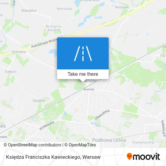 Карта Księdza Franciszka Kawieckiego