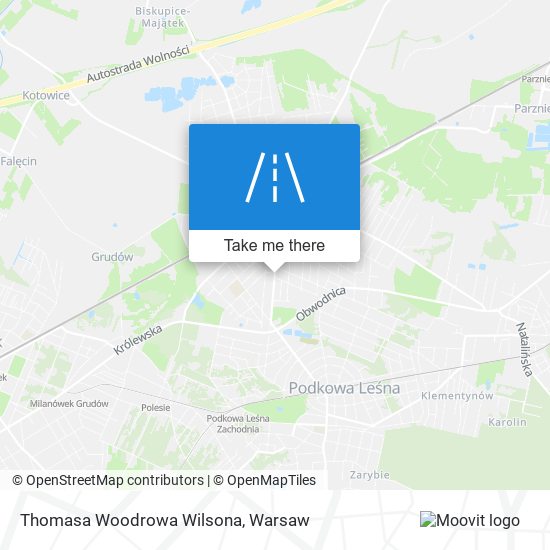 Thomasa Woodrowa Wilsona map