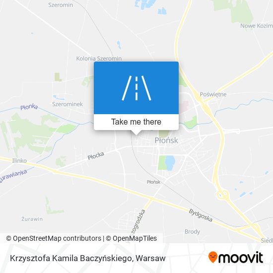 Krzysztofa Kamila Baczyńskiego map