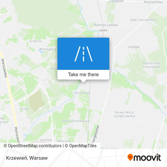 Карта Krzewień