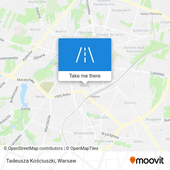 Карта Tadeusza Kościuszki