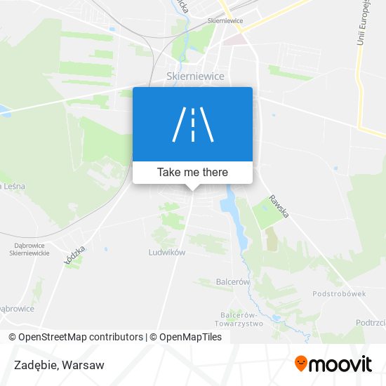 Zadębie map