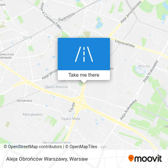 Карта Aleja Obrońców Warszawy