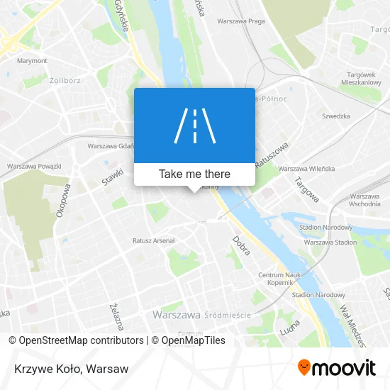 Карта Krzywe Koło
