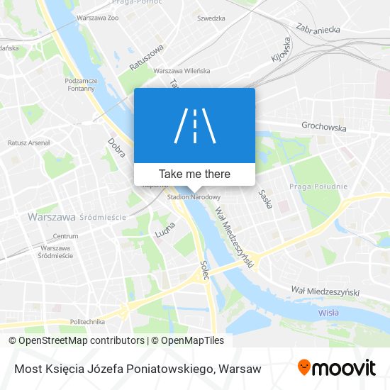 Карта Most Księcia Józefa Poniatowskiego