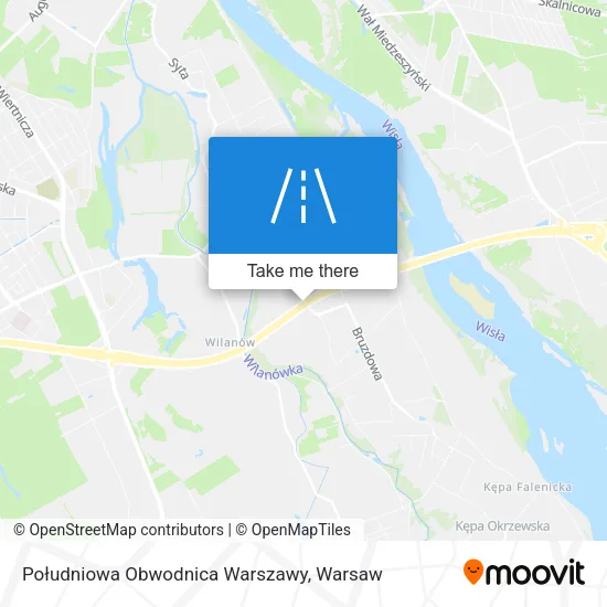 Карта Południowa Obwodnica Warszawy