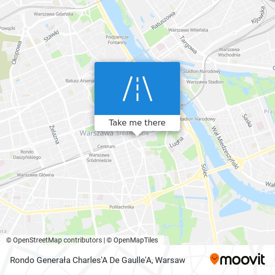 Rondo Generała Charles'A De Gaulle'A map