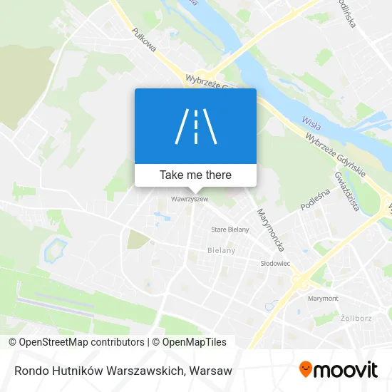Карта Rondo Hutników Warszawskich