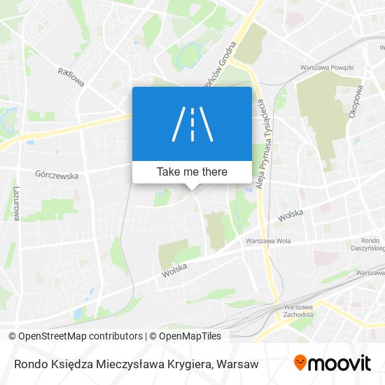 Rondo Księdza Mieczysława Krygiera map