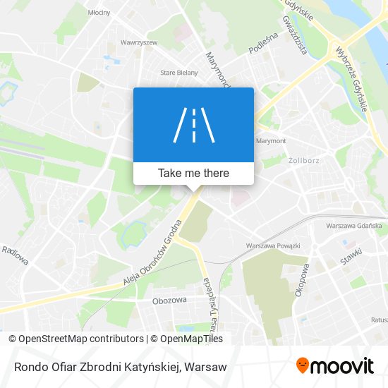 Rondo Ofiar Zbrodni Katyńskiej map