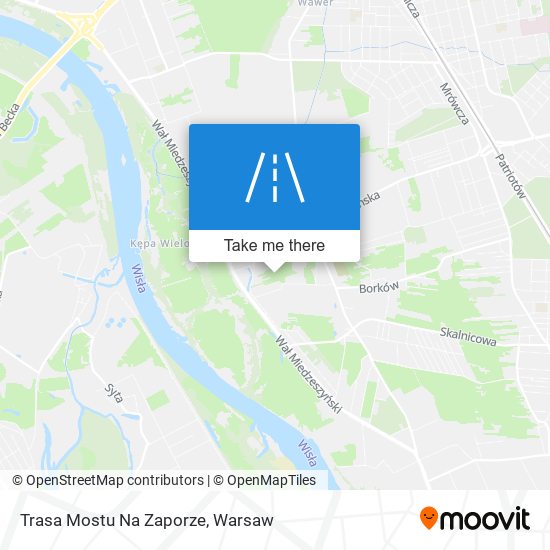 Trasa Mostu Na Zaporze map