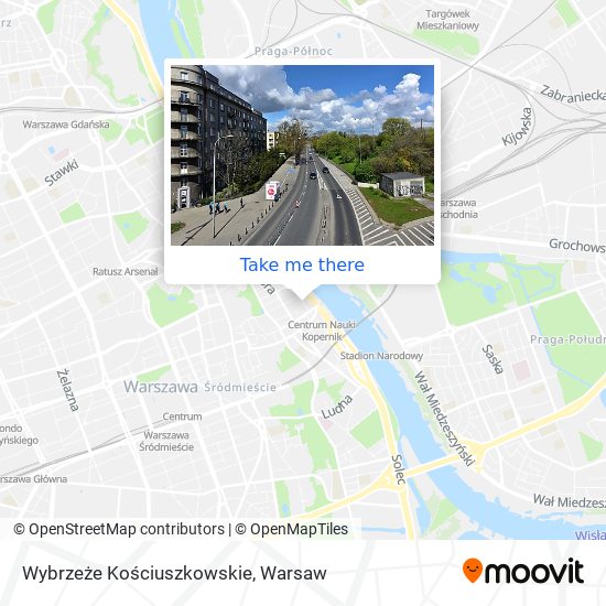 Карта Wybrzeże Kościuszkowskie