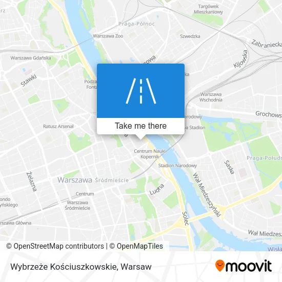 Карта Wybrzeże Kościuszkowskie