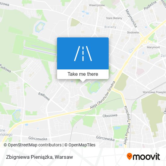 Zbigniewa Pieniążka map