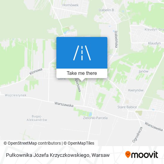 Карта Pułkownika Józefa Krzyczkowskiego