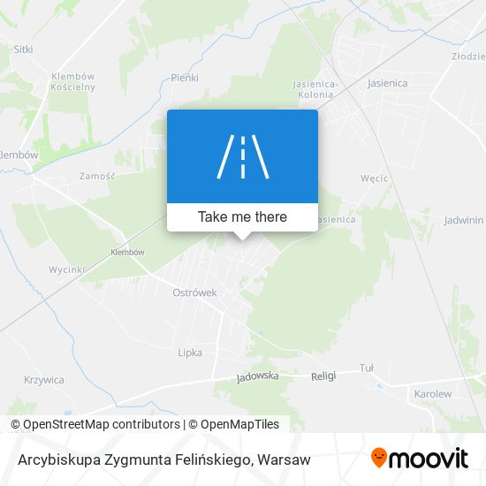 Arcybiskupa Zygmunta Felińskiego map