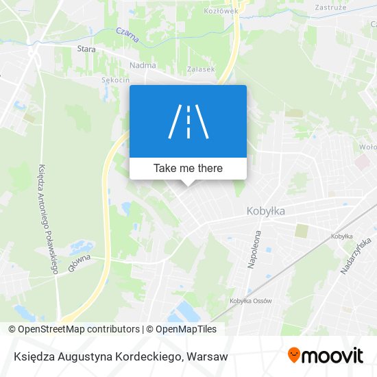 Księdza Augustyna Kordeckiego map